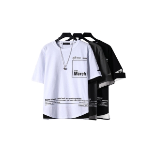 โปรโมชั่น : เสื้อผู้ชายคอกลม แขนสั้น มี 3 สี ดำ เทา ขาว อ่าน✨ ให้ละเอียดก่อนกดสั่งซื้อ