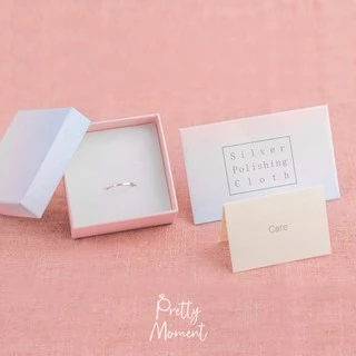 Pretty Moment แหวนเกลี้ยง ดีไซน์ สุดเก๋ สแตนเลส สีเงิน สีพิ้งโกล สีทอง แข็งแรง ทนทาน คงสภาพ ของขวัญ