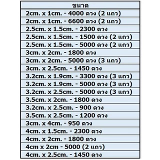 กว้าง 2cm - 3cm สติ๊กเกอร์ความร้อน (ไม่ต้องใช้หมึก) Direct Thermal Sticker *ไม่มีรอยปรุ*