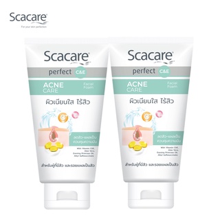 Scacare สกาแคร์ โฟมล้างหน้า เพอร์เฟ็คท์ แอคเน่แคร์ 100 ก. x2 (FACIAL FOAM) เพื่อผิวเนียนใส ไร้สิว