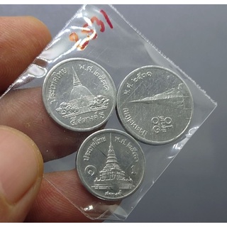 เหรียญ ชุดเหรียญสตางค์ ชนิด 1 5 10 สตางค์ ปี 2531 ร9 เนื้ออลูมิเนียม ไม่ผ่านใช้ หายาก ผลิตน้อย  #1 #5 #10 สต #พศ.2531