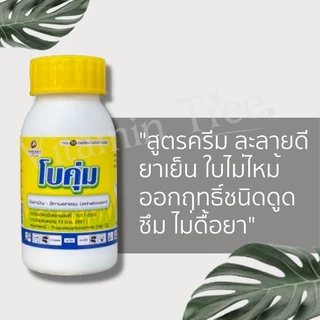 โบคุ่ม ยาเชื้อรา ไม้ใบ ไม้ด่าง สูตรครีม ใบไม่ไหม้ อีทาบอกแซม ราน้ำค้าง ราสนิม รากเน่า โคนเน่า ไฟทอปทอร่า 100 มิลลิลิตร