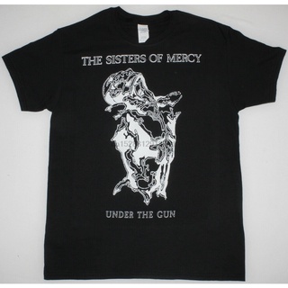 T-shirt  เสื้อยืด พิมพ์ลาย The Sisters Of Mercy Under The Gun Alternative Darkwave Gothic สีดําS-5XL