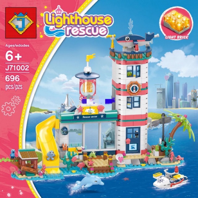 เลโก้ Friends Lighthouse Rescue Building Block J71002 จำนวน 696 ชิ้น รุ่นนี้มีไฟนะค่ะ