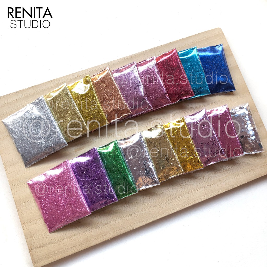 กากเพชรสีเมทัลลิค ซอง 10 กรัม กลิตเตอร์ ตกแต่งเล็บ DIY