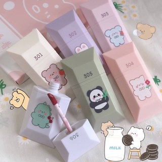 เซต3แท่ง100บาท 💄LIP GLAZE 🐻🐼ลิปเซตน้องสัตว์ เนื้อแมท เกลี่ยง่าย ติดทนนาน โทนสีสวยมาก พร้อมแพ็คเกจกล่อง สุดน่ารัก