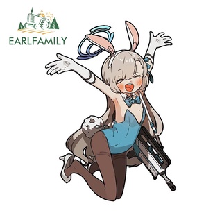 Earlfamily สติกเกอร์ไวนิล ลายอนิเมะ Bunny Tail Blue Archive Asuna 13 ซม. x 9.4 ซม. สําหรับติดตกแต่งรถยนต์