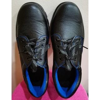 รองเท้าเซฟตี้ หัวเหล็กพื้นเหล็ก สีน้ำเงินด้านใน ข้อเตี้ย/ข้อสูง Size 36-48