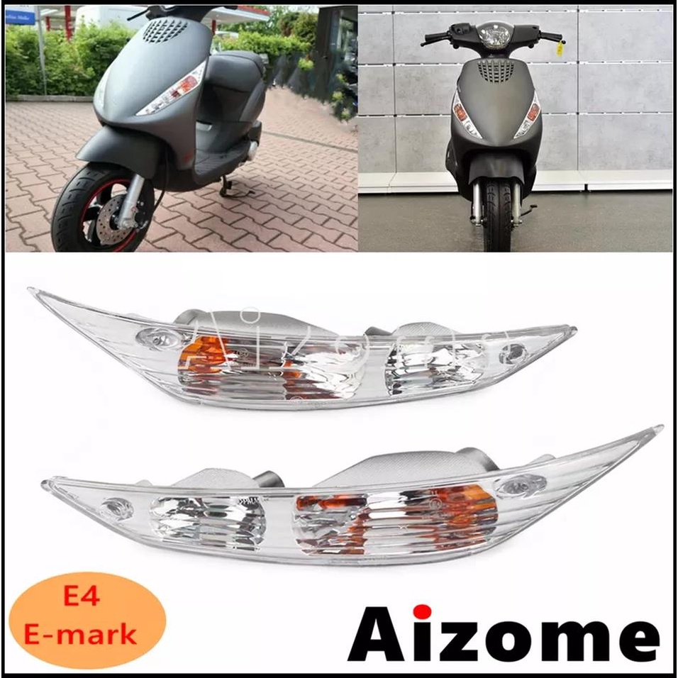 E4 E-Mark ได้รับการอนุมัติไฟเลี้ยวหน้าไฟเลี้ยวไฟกระพริบโคมไฟสําหรับ Piaggio Zip 2 50cc 100cc 125ccap