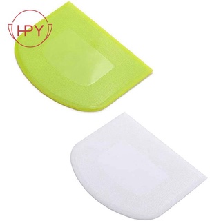 2 Pcs Dough Scraper Bowl Scraper Food-Safe Plastic Dough Cutter