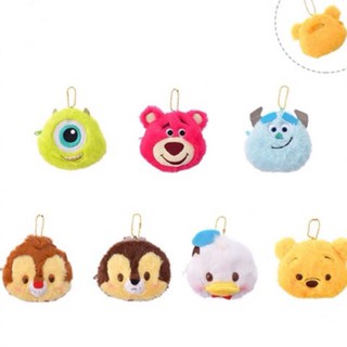 Disney กระเป๋าใส่เหรียญ พวงกุญแจ เข้มกลัดติดกระเป๋า Lotso Chip Dale Sulley Pooh Mike Donald