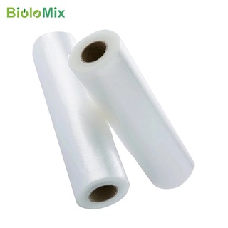 Biolomix Vacuum Sealer Food Bags ถุงซีลสูญญากาศสําหรับใส่อาหาร 2 แพ็ค (25ซม X 500ซม)