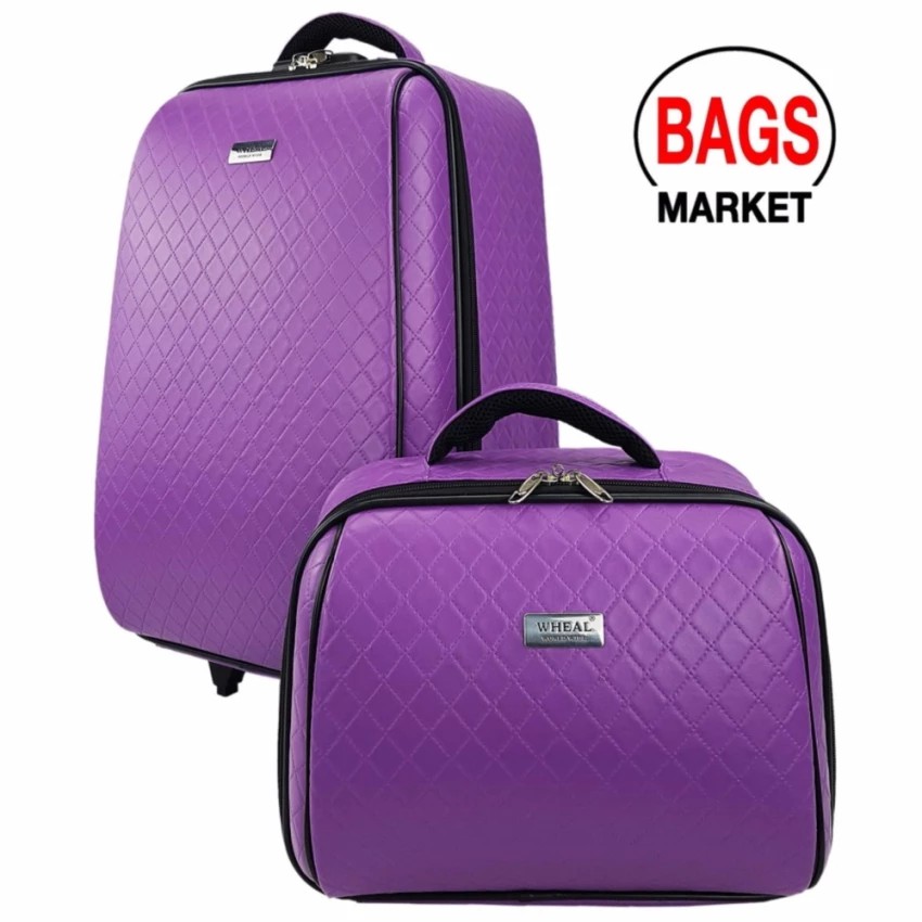 WHEALกระเป๋าเดินทางเซ็ทคู่ 20/14 นิ้ว ระบบรหัสล๊อคB-Chanel Code F780720-6 (Purple) ลิขสิทธิ์แบรนด์แท้ จากโรงงานผู้ผลิต