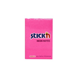 กระดาษโน้ตกาวในตัว ชนิดกาวหัว STICKN #21161 ขนาด 3x2 นิ้ว สีบานเย็นนีออน (PC)