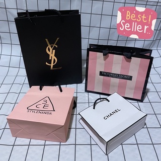 ถุงกระดาษ Chanel, YSL, 3CE, Victoria’s Secret แท้ 💯 %