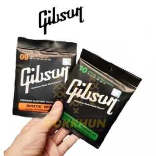 สายกีตาร์โปร่ง / ไฟฟ้า Gibson ครบชุด 6เส้น