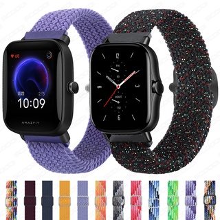 สายนาฬิกาข้อมือ แบบยืดหยุ่น ปรับได้ สําหรับ Xiaomi Huami Amazfit bip Lite bip 3 bip u pro bip s Amazfit GTS 4 3 2 2e 4Mini 2Mini GTR 42 มม.