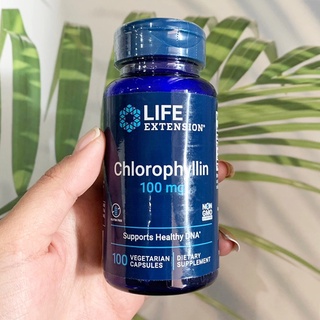 คลอโรฟิลลิน Life Extension Chlorophyllin 100 mg 100 Vegetarian Capsules คลอโรฟิลล์