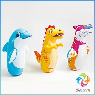 Bensen ตุ๊กตาเป่าลม 3-D  "ตุ๊กตาล้มลุก" ของเล่นออกกำลังกาย Inflatable tumbler [A603]