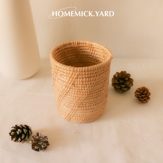 homemick.yard🤎 แก้วหวาย มี 3 ขนาด ใส่ปากกา ใส่เครื่องเขียน ช้อนส้อม ประดับโต๊ะ ถ่ายรูปสวย มีเคลือบแลคเกอร์