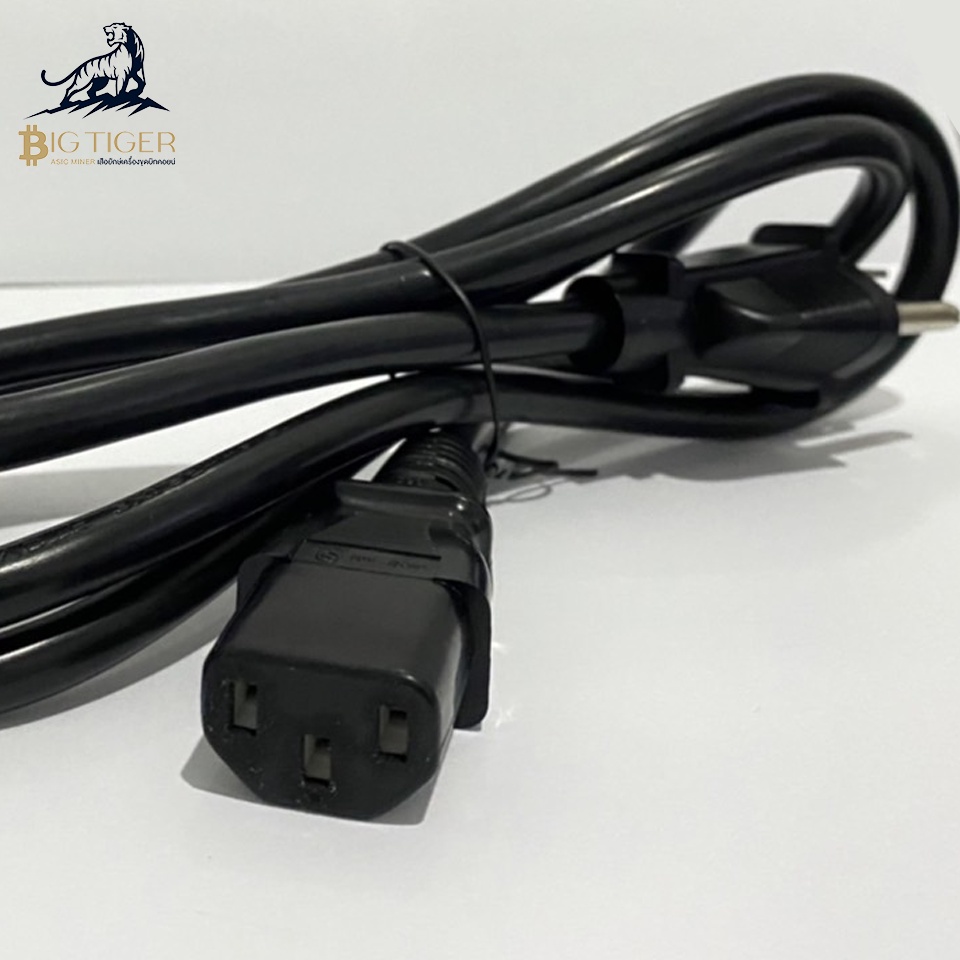 [ล้างสต็อก]สายไฟ AC Power สำหรับ เครื่องขุด Asic Miner S9 ,L3, S19 ฯลฯ (พร้อมส่ง)