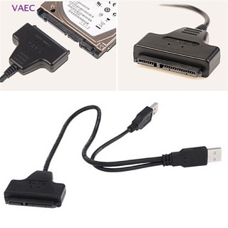 Vaec 2017 สายเคเบิลอะแดปเตอร์แปลง USB 2.0 เป็น SATA สําหรับฮาร์ดดิสก์ 2.5 SATA HDD