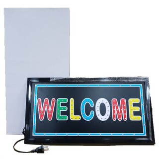 ป้ายไฟ LED รูป Welcome สีรวม สติกเกอร์  SG-05 #73004