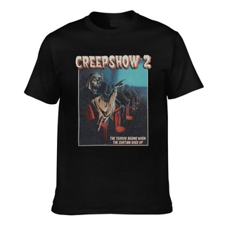 ผ้าฝ้ายคอกลมเสื้อยืด ผ้าฝ้าย พิมพ์ลายโปสเตอร์สยองขวัญ Creepshow Stephen King George Romero Dvd สําหรับผู้ชายfrom S-4XL