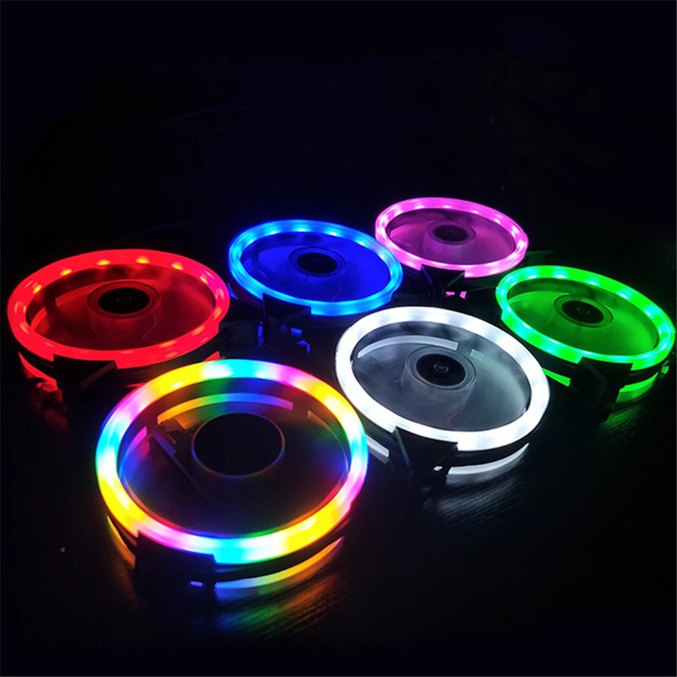 พัดลมเคส ไฟวงแหวน RGB/LED Standard 120mm. Molex 4pin