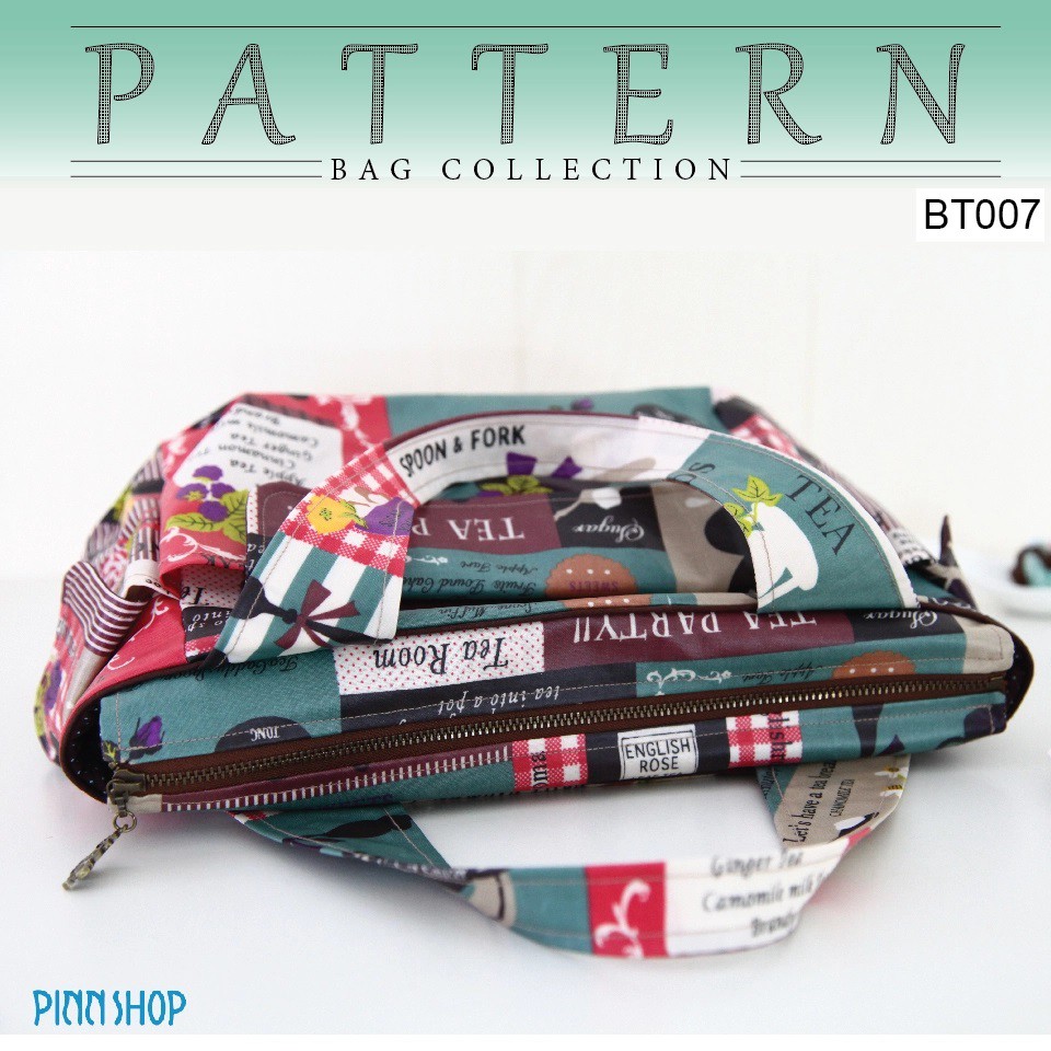 Pinn Shop แพทเทิร์นทำกระเป๋า แบบตัดเย็บกระเป๋า BT007 - รูปที่ 2