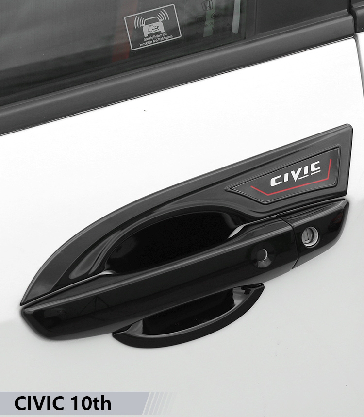 Honda Civic FC 2016-2021 ฝาครอบมือจับประตู Chrome / Matte Black พร ้ อมรูกุญแจอัจฉริยะ
