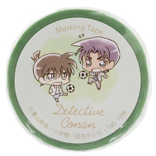 Detective Conan Masking Tape เทปตกแต่งจากญี่ปุ่น ลายโคนัน สีเขียว ขนาด 1.5 ซม. ยาว 10 ม.