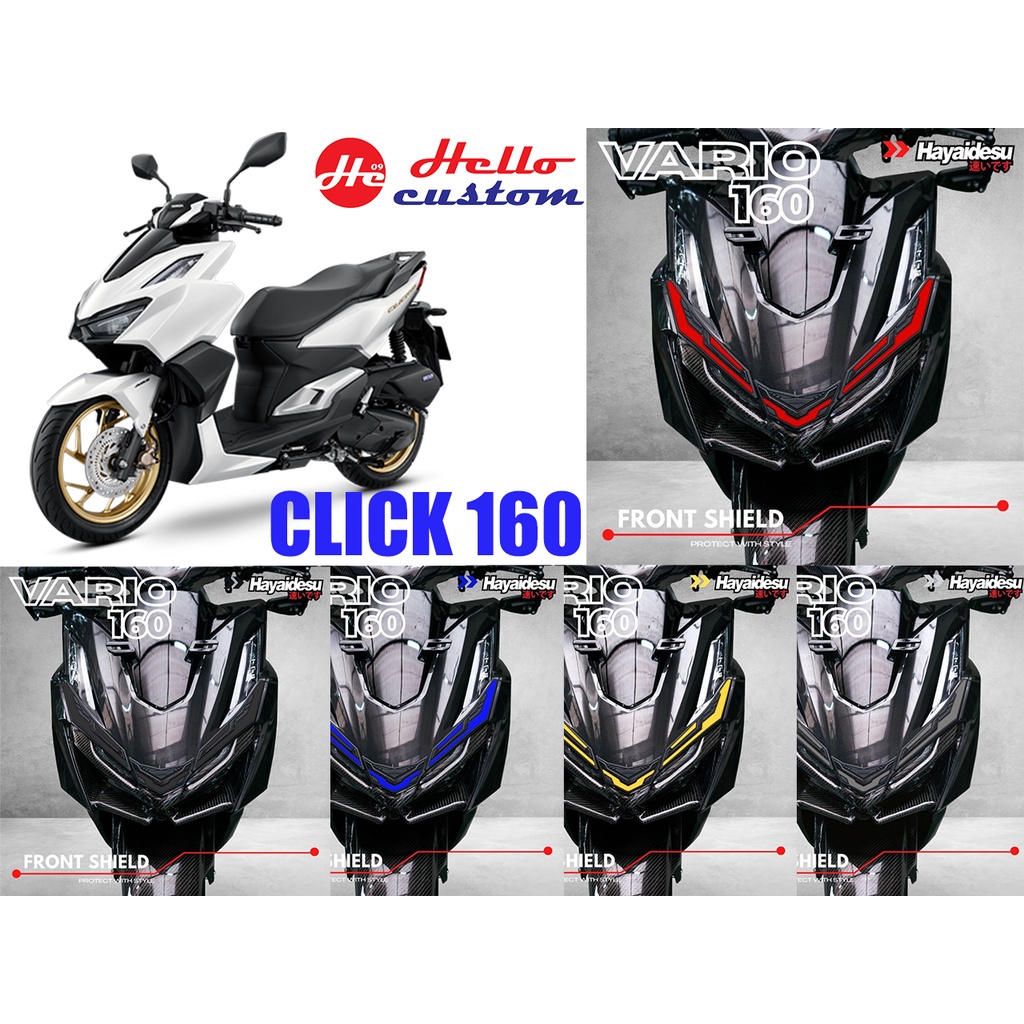 กันรอยคิ้วไฟหน้า Hayaidesu ซิลิโคลนยาง Click 160 ---------- Click160