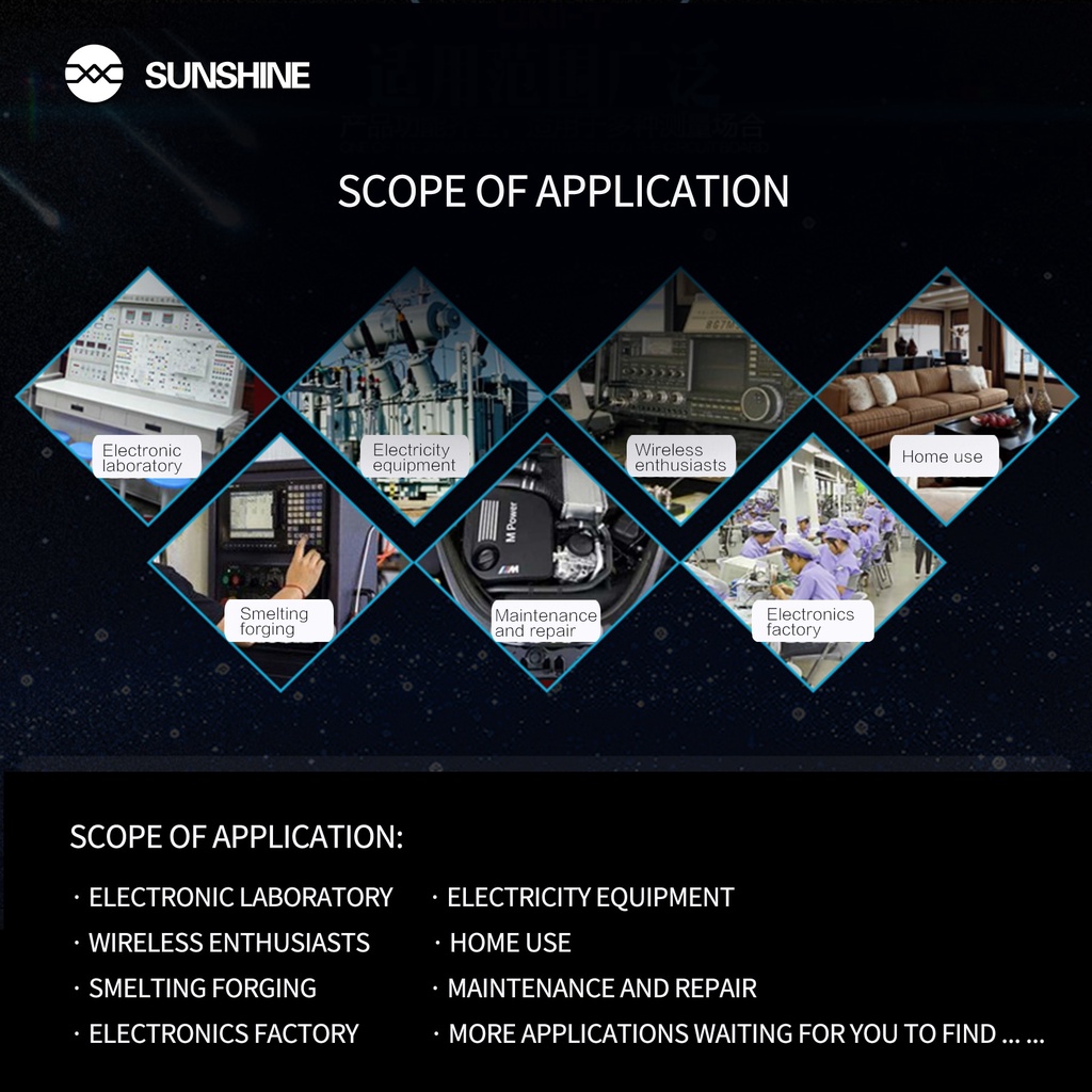 Sunshine dt-17n เครื่องมัลติมิเตอร์ หน้าจอ lcd สําหรับทดสอบมัลติมิเตอร์ดิจิทัล - รูปที่ 4