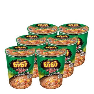 ยำยำคัพ บะหมี่กึ่งสําเร็จรูป รสหมูสับ 60 กรัม x 6 ถ้วย Yum Yum Cup Instant Noodle Minced Pork Flavour 60 g x 6 Cups