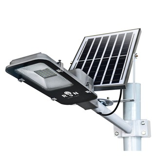 ไฟถนน ไฟถนน SOLAR RIN 216042501 อะลูมิเนียม/แก้ว สีดำ โคมไฟภายนอก โคมไฟ หลอดไฟ LED SOLAR STREET LIGHT RIN 216042501 ALUM