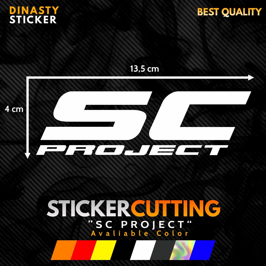 สติ๊กเกอร์สติ๊กเกอร์ CUTTING BRAND SC PROJECT STICKER LOGO SC PROJECT EXHAUST EMBLEM