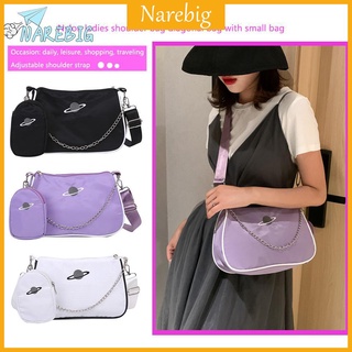 NAREBIG♡Casual Nylon Women Shoulder Bag Chain Zipper Girl Crossbody Handbag Clutch