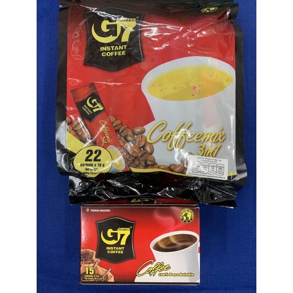 กาแฟเวียดนาม รุ่น 3 in 1 ตรา G7(สูตรกลมกล่อม) / กาแฟดำ รุ่นธรรมดา / กาแฟดำ รุ่นเข้มข้น(คัดพิเศษ)(ราคาพิเศษสุดคุ้ม!!)