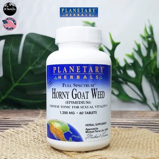 อาหารเสริมจากธรรมชาติ หญ้าแพะหงี่ Planetary Herbals® Full Spectrum Horny Goat Weed 1,200 mg 60 Tablets