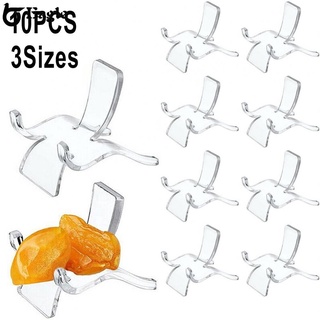 10 Pcs Acrylic Triangle Display Easel Stands Clear Holder Stand For Collectibles(in stock）