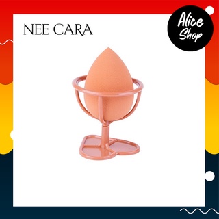 NEE CARA BEAUTY BLENDER SPONGE PUFF  นีคาร่า พัฟฟองน้ำแต่งหน้า พร้อมสแตนวาง #N201 #aliceshopbeauty