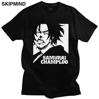 เสื้อยืดคอกลม แขนสั้น ผ้าฝ้าย 100% พิมพ์ลายมังงะ Samurai Champloo Mugen สําหรับผู้ชายสามารถปรับแต่งได้