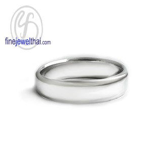 Finejewelthai แหวน-แหวนเกลี้ยง-แหวนเงินแท้-Silver-Wedding-Ring-R141400 (สามารถเลือกสีตัวเรือนได้)