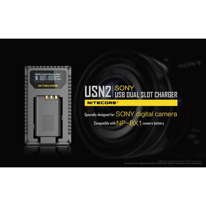 (ของแท้ส่งด่วน) Nitecore USN2 SONY ZV-1, RX100 ทุกรุ่น, RX1, x3000, ZV1, RX100v, RX100va, RX100vi, RX100vii, bx1, NP-BX1 ราคา ถูกที่สุด ดีลบีเคเค แกลเลอรีภาพที่ 2