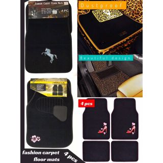 Fashion Carpet Floor Mats พรมรถยนต์ขนาดใหญ่ เซท 4 ชิ้น กันฝุ่นกันสิ่งสกปรก เนื้อผ้าดักฝุ่น