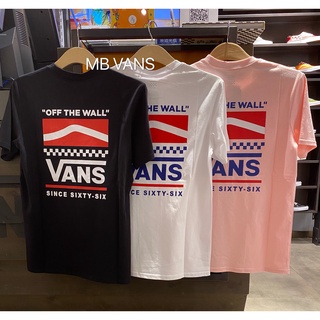 Vans Vance เสื้อยืดลําลอง ผ้าฝ้าย แขนสั้น คอกลม แฟชั่นฤดูร้อน สําหรับผู้ชาย และผู้หญิง VN0A4MMXBLK XWHT XSYC