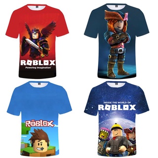 เสื้อยืดแขนสั้น พิมพ์ลาย Roblox 3 มิติ แฟชั่นสําหรับเด็กผู้ชาย