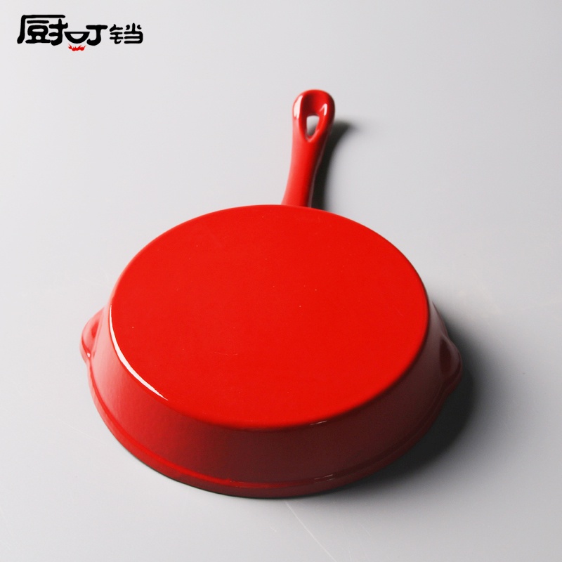 ❇∋Enamel cast iron pot. 20cm diameter enamel frying pan. No coating, no adhesion.