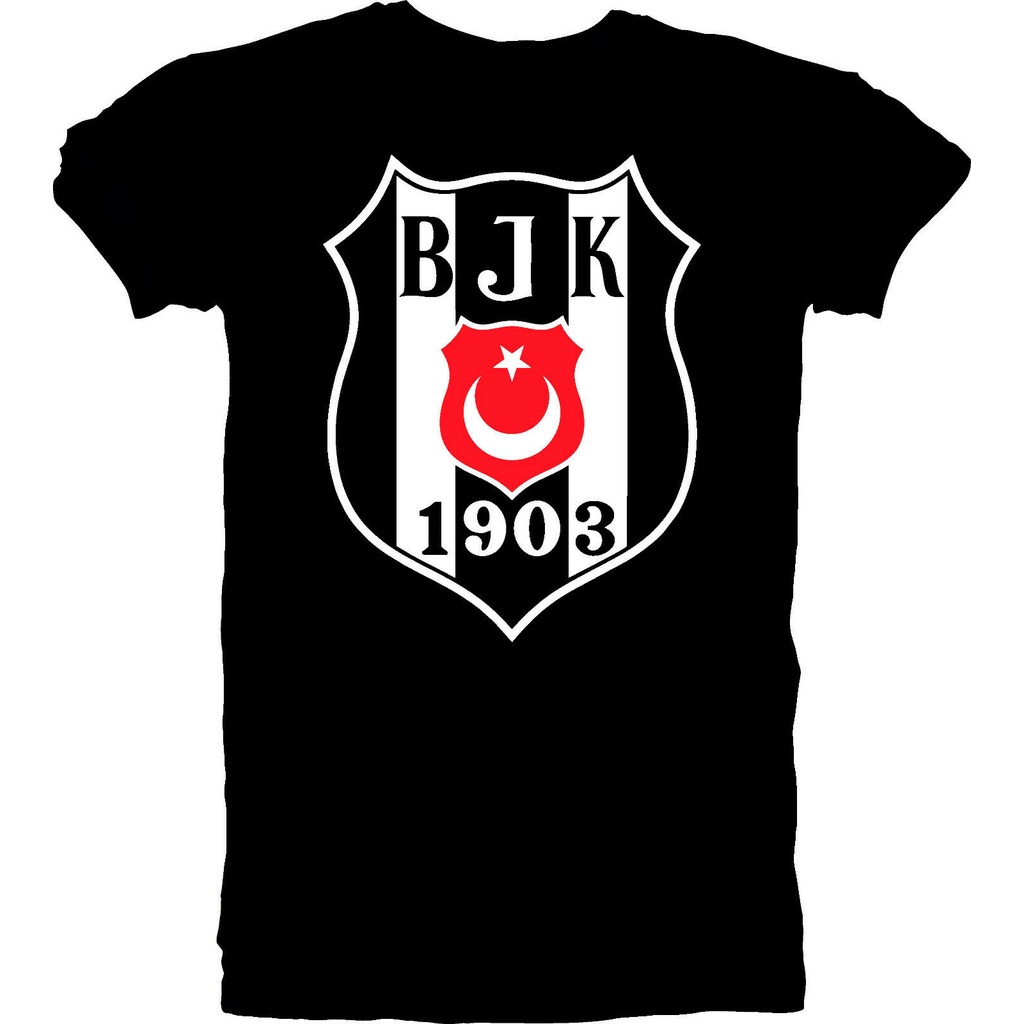 ผ้าฝ้าย 100% Besiktas Jk ฟุตบอลฟุตบอล T Handmade ทีมกีฬา Futbol เสื้อยืดปกติ